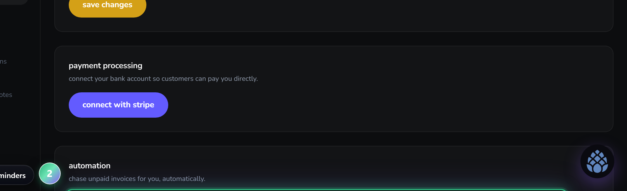 open the reminders tab — step 2