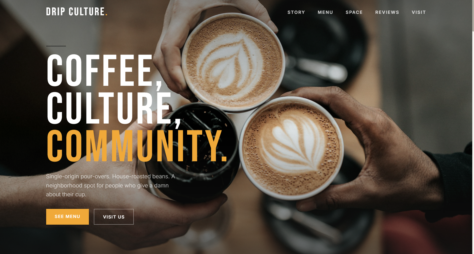Drip Culture Coffee — site preview