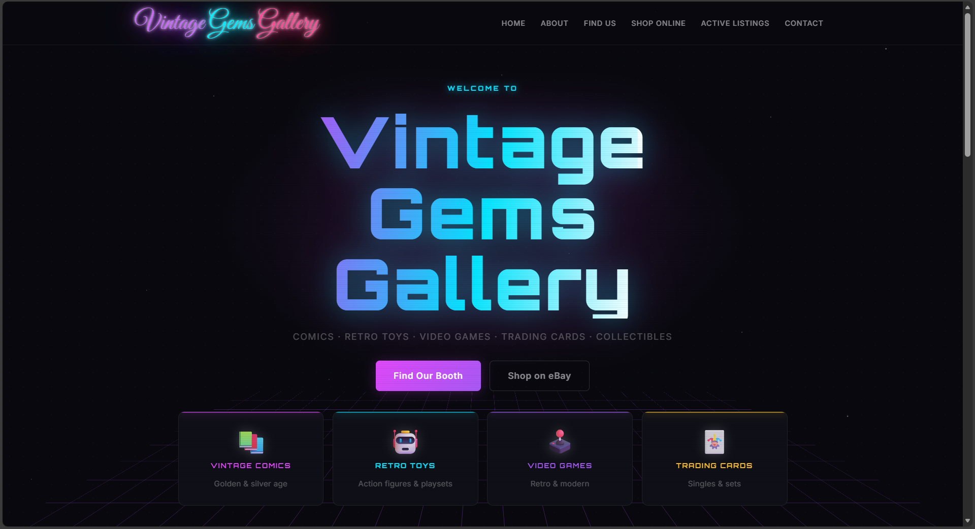 Vintage Gems Gallery — site preview